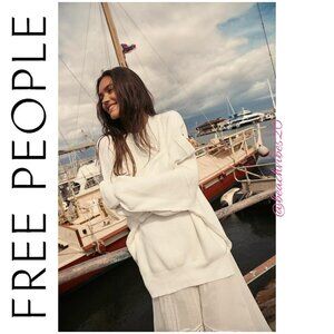 FREE PEOPLE Easy Street Tunic Painted White Large EUC